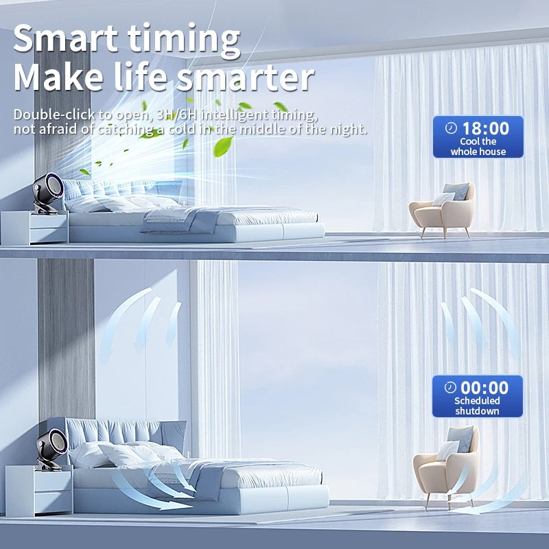 TINSOL Portable Clip Fan, Silent Desktop, Home and Dormitory, Cart Type, Rechargeable, USB, Strong Wind, Air Conditioning Fan