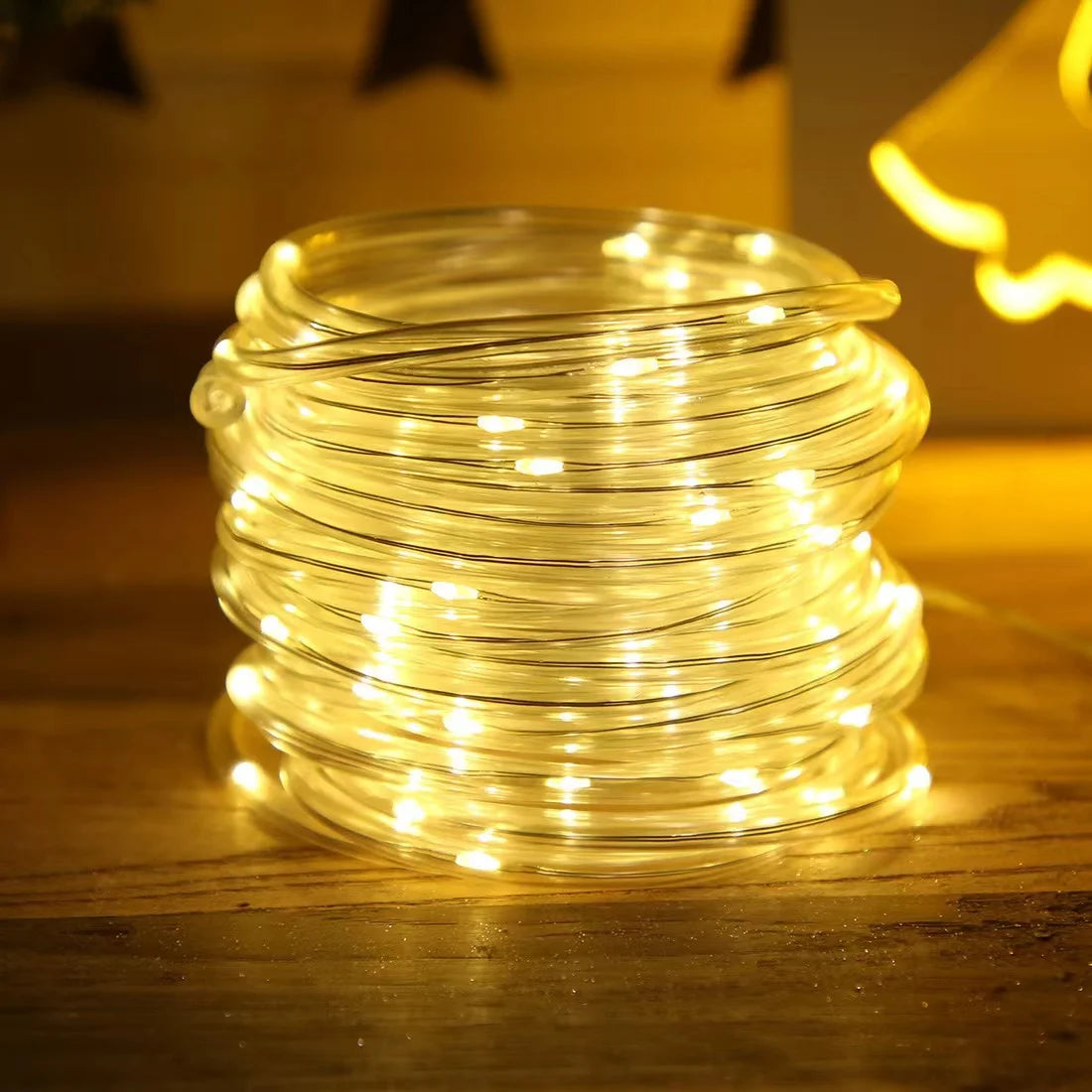 7m/12m/22m Solar Christmas Rope Light Outdoor Waterproof Xmas Garland Fairy Garden Decoration