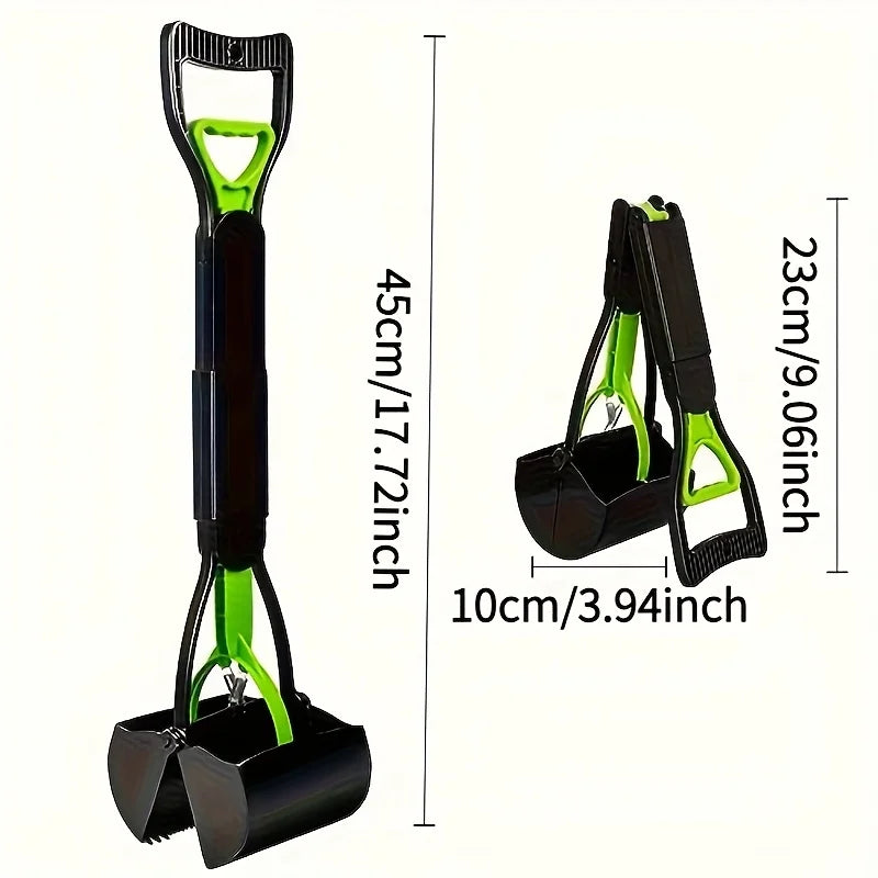 Portable Foldable Dog Poop Scooper No-Bend Pet Waste Pickup Tool Scoop for Large/Small Dogs Outdoor Walking  Lawn Cleaning Pet