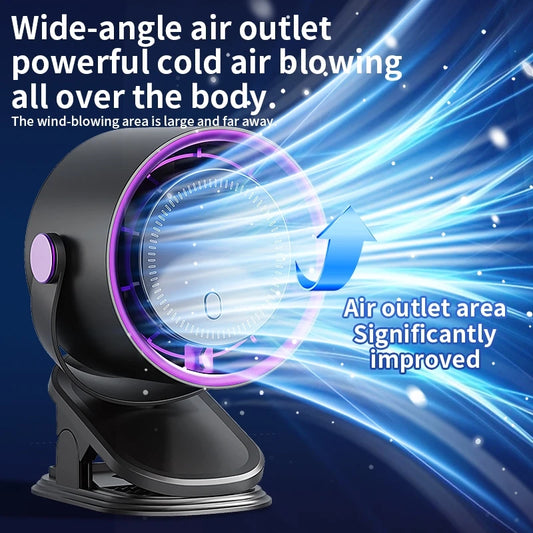 TINSOL Portable Clip Fan, Silent Desktop, Home and Dormitory, Cart Type, Rechargeable, USB, Strong Wind, Air Conditioning Fan